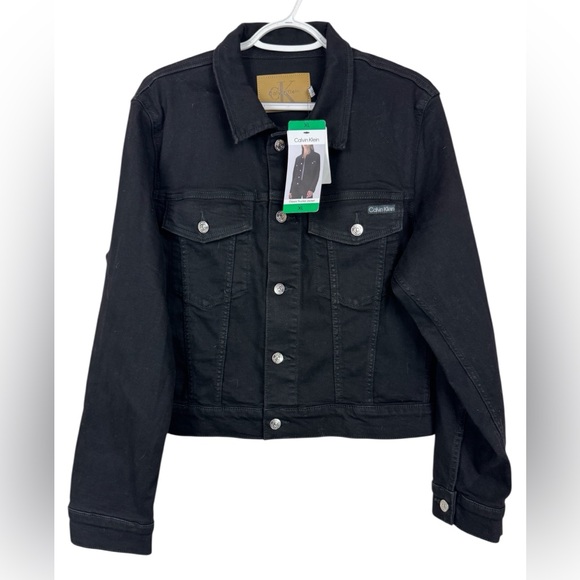Calvin Klein Jackets & Blazers - NWT Calvin Klein Black Denim Trucker Jacket Size XL